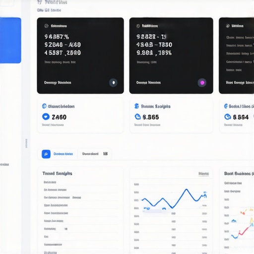 Analytics dashboard displaying customer engagement and search insights for local SEO.
