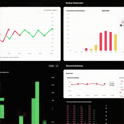 Screen showing analytics dashboard for local SEO performance