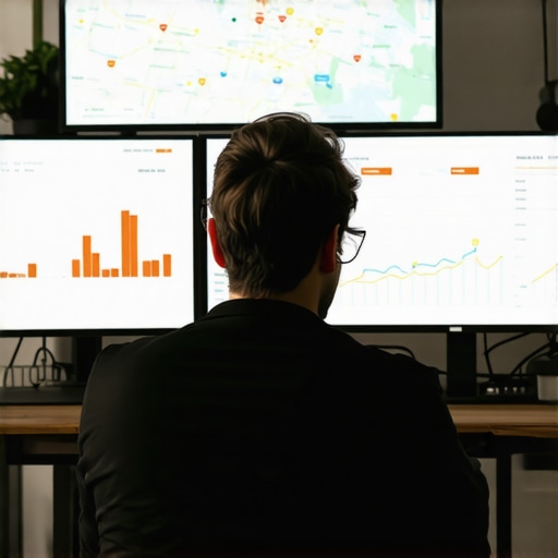 Expert reviewing maps and SEO analytics