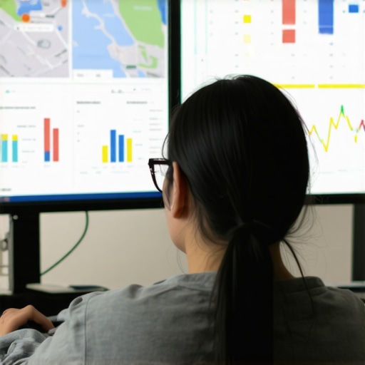 Monitoring Local SEO with Advanced Tools Person reviewing local SEO analytics and maps on a computer