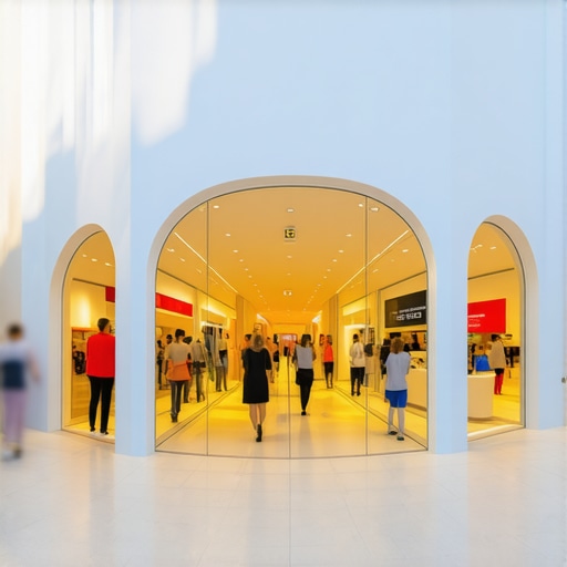 A professional recording a storefront with a 360-degree camera during daytime.