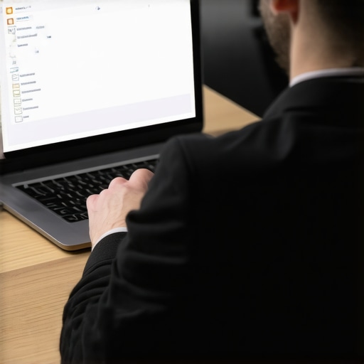 Person reviewing and correcting business details on a laptop with a checklist.