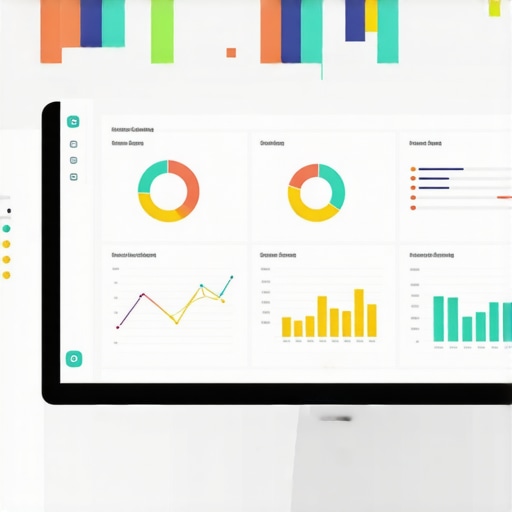 SEO Tools Workspace A person analyzing local SEO performance metrics using multiple tools on a computer.