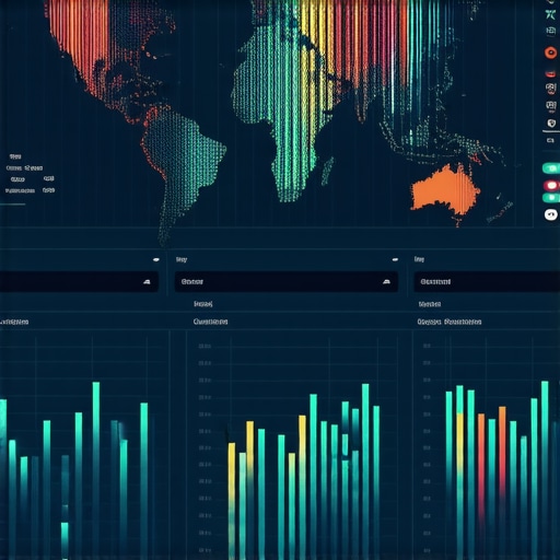 A modern digital dashboard showcasing local map analytics with graphs and metrics