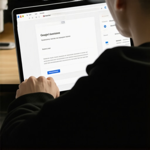 Person updating their Google Business Profile on a laptop.