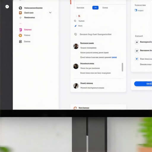 Person editing Google My Business profile on laptop in office